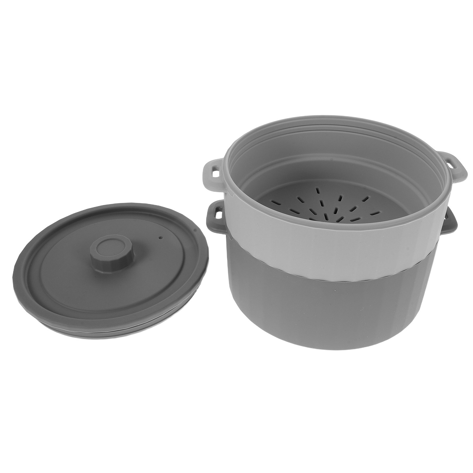 Meal Prep Healthy - Microwave Silicone Steamer Pot Double Layer