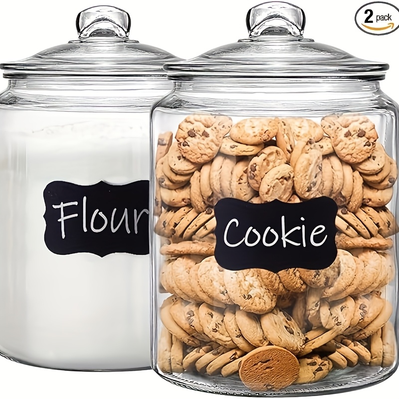 2pcs Glass Pantry Jar with Cla - Glass Container Set ulasan dan harga