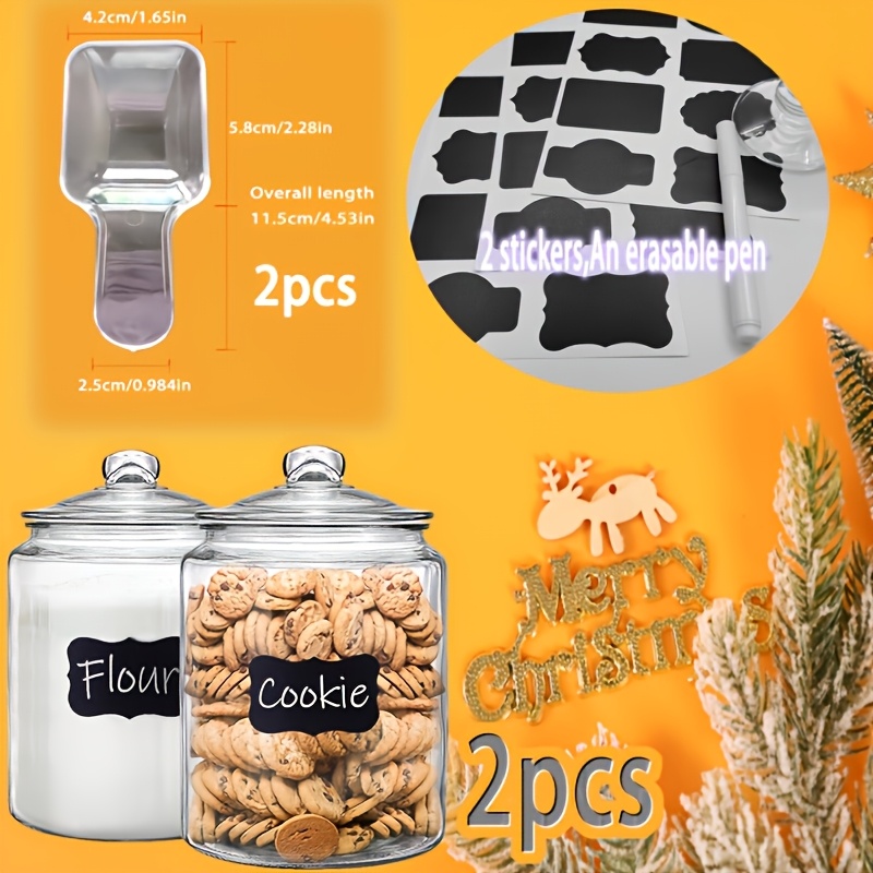2pcs Glass Pantry Jar with Cla - Glass Container Set ulasan dan harga