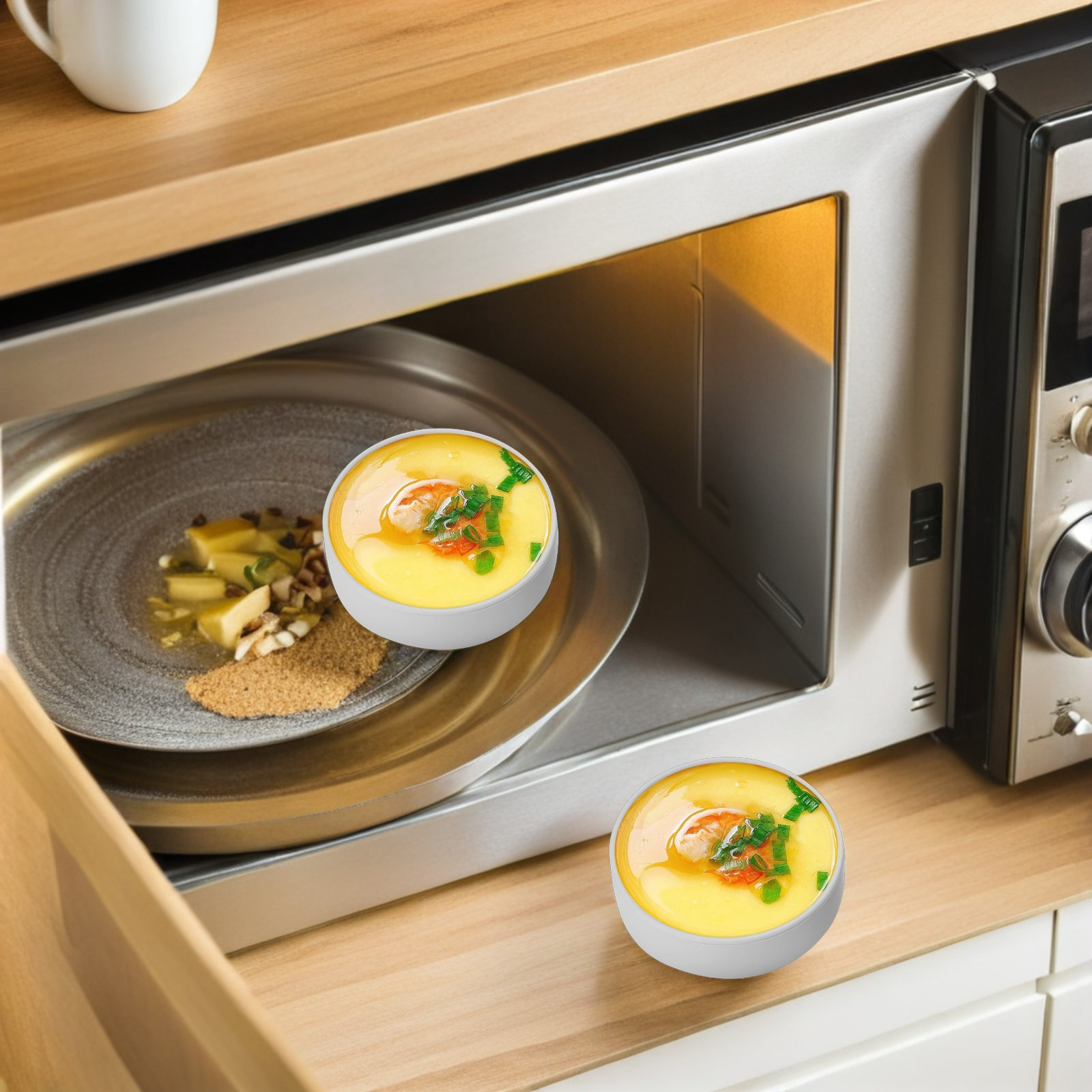3Pcs Silicone Air Fryer Egg Mo - Meal Prep Healthy ulasan dan harga