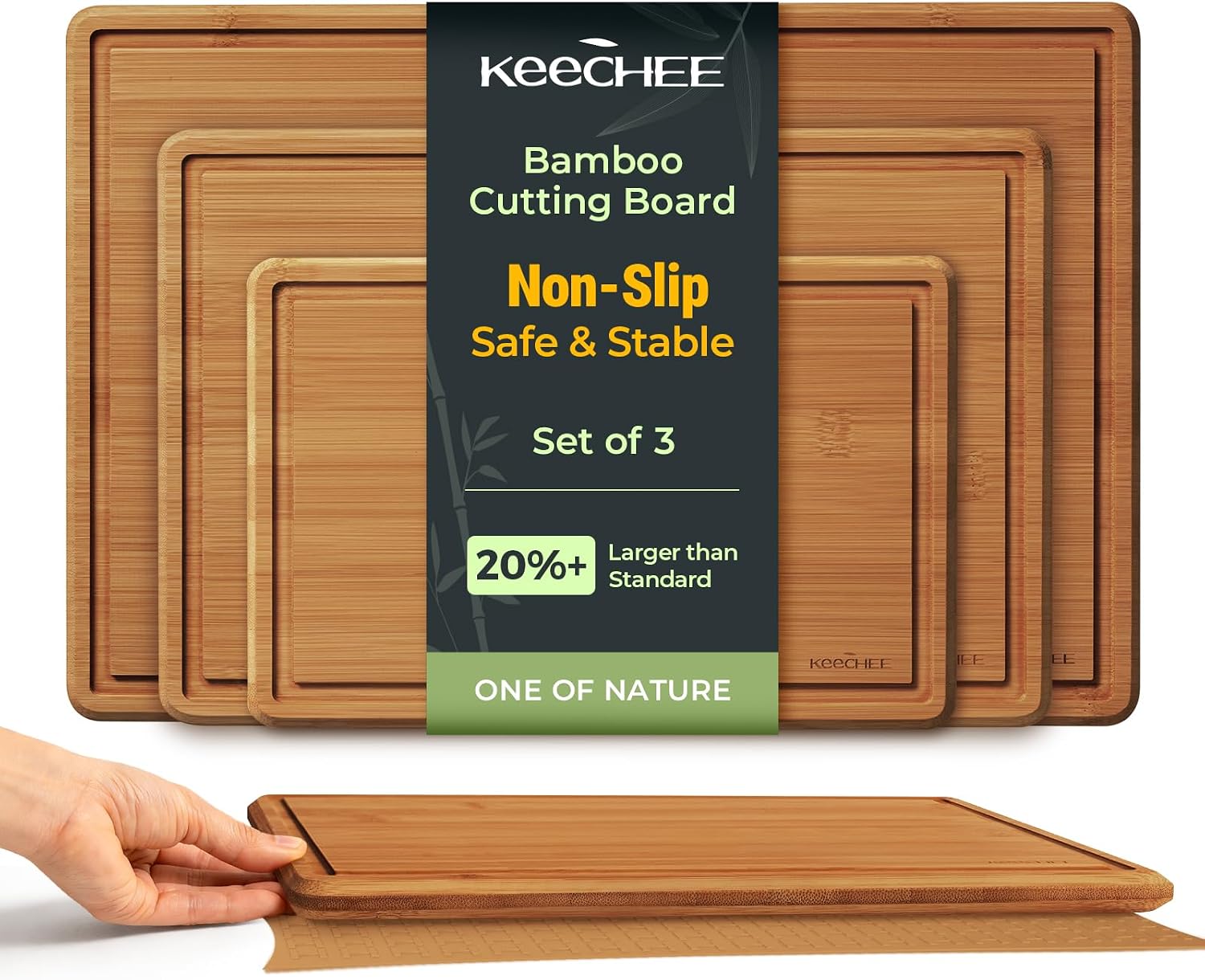 Keechee Bamboo Cutting Board w - Meal Prep Format ulasan dan harga