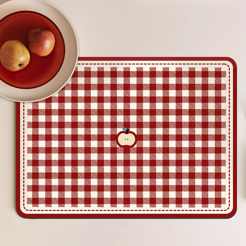 ute Apple Pattern Drying Mat F - Meal Prep Format ulasan dan harga