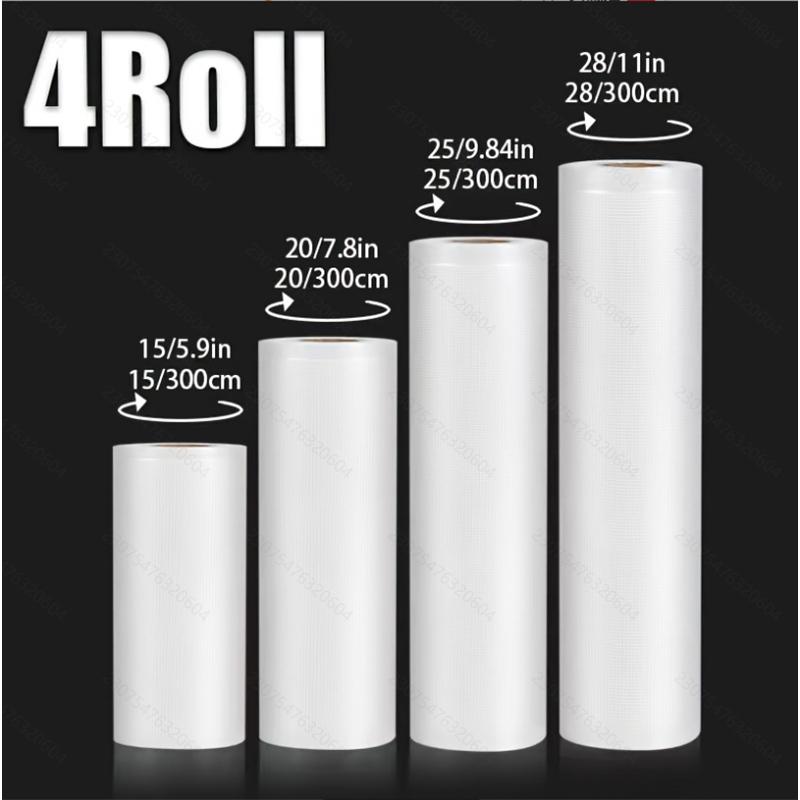 4pcs Vacuum Sealer Bags: 4 Rol - Meal Prep Vacuum Seal Containers ulasan dan harga