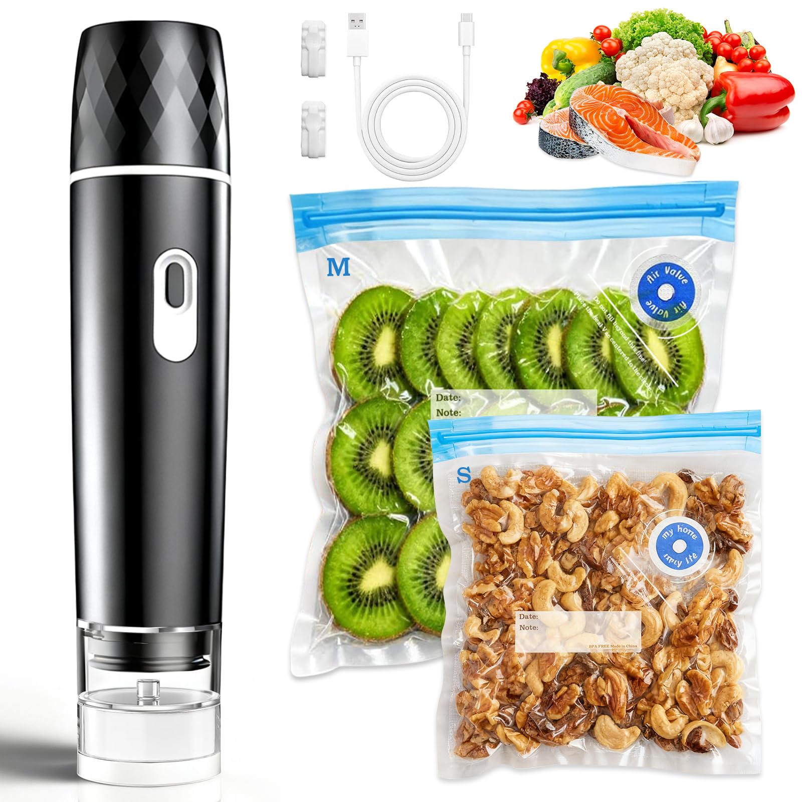 Food Vacuum Sealer, 60KPA Powe - Meal Prep Vacuum Sealer ulasan dan harga