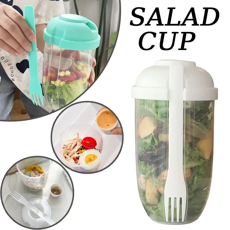 Portable Salad Bowl with Lid a - Meal Prep Healthy ulasan dan harga