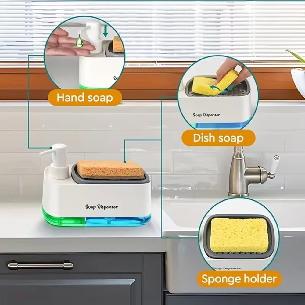 3-in-1 Hand And Dish Soap Disp - Meal Prep Organizer ulasan dan harga