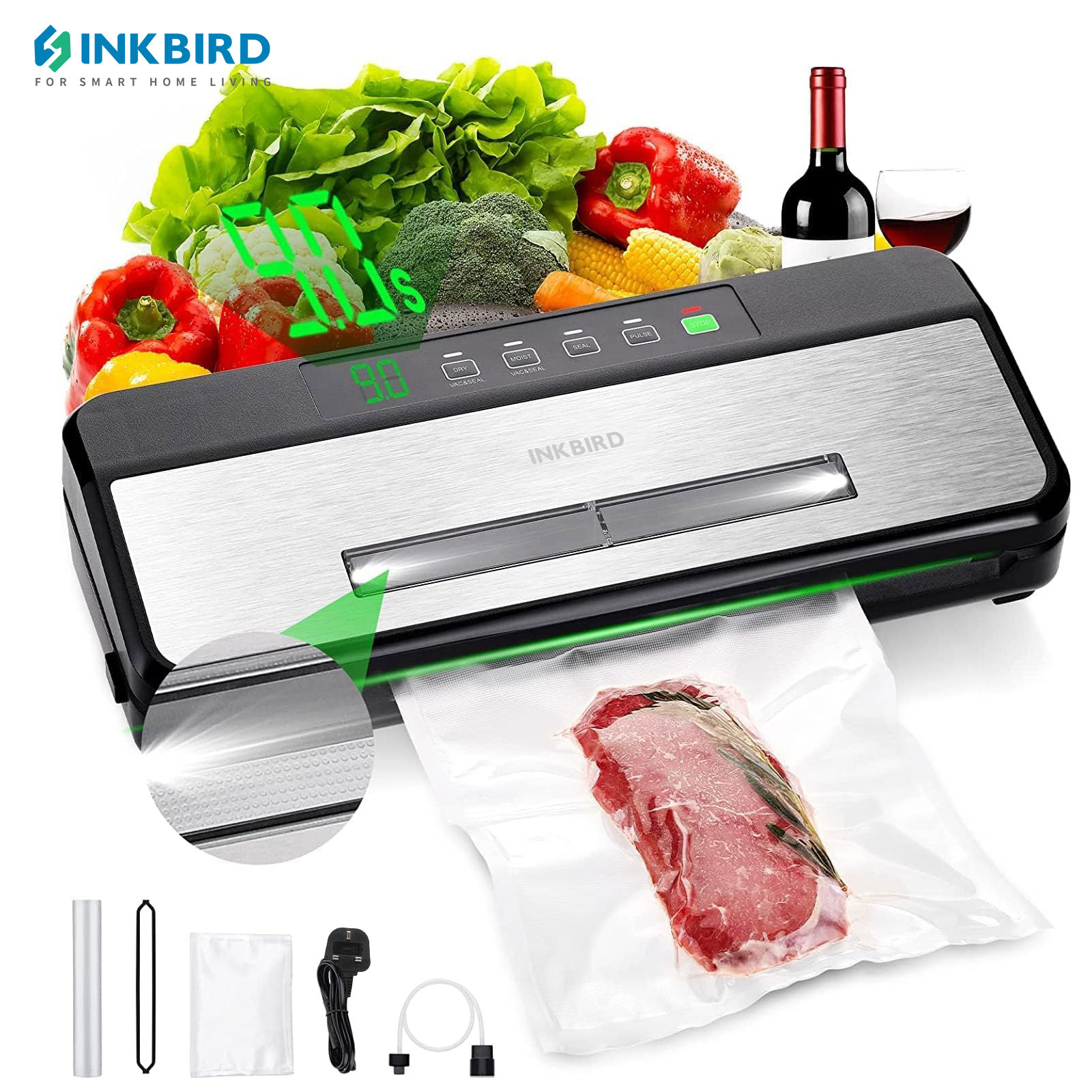 INKBIRD 3rd Vacuum Sealer with - Meal Prep Vacuum Sealer ulasan dan harga