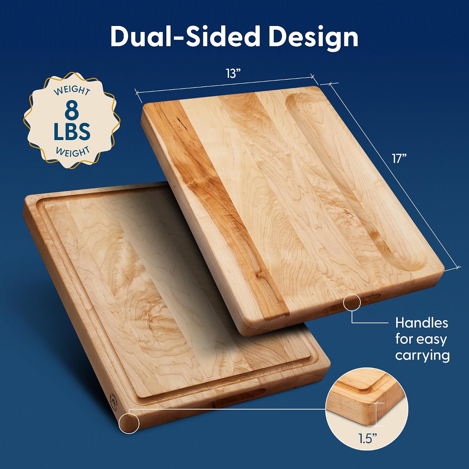 Hard Maple Wood Cutting Board, - Meal Prep Cutting ulasan dan harga